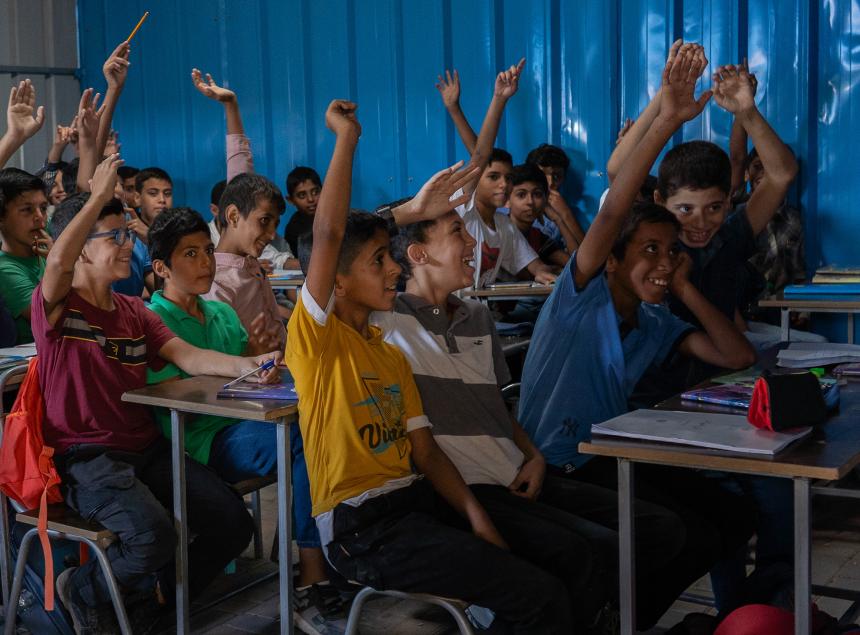Children going back to school 