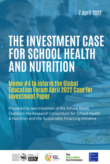 Cover The investment case for school health and nutrition