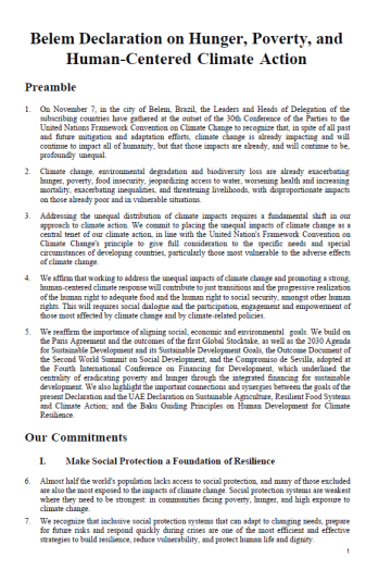 Belem Declaration 