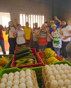 Some of the produce delivered by farmers through the Fresh Ration Project in Honduras